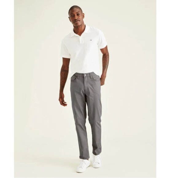 NWT - Dockers Jean Cut Pants, Straight Fit, All Seasons Tech, Gray - 40Wx30L